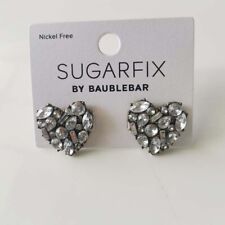 New Sugarfix Acrylic Heart Stud Earrings Gift Vintage Lady Party Holiday Jewelry