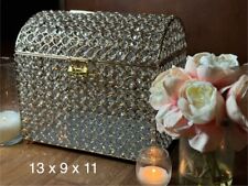Crystal Wedding Card Locking Box Gift Table Decoration For Quincnera / Reception