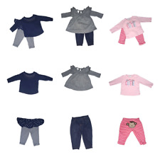 Girl Long Sleeve Shirts & Pants Mixed Bundle (6 items) Cotton 3-6, 6 & 9 Months