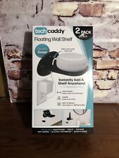 Tech Caddy Floating Space Saving Smart Device Wall Shelf - BLACK - 2 pk - Akron - US