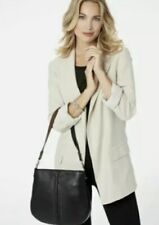 BRIGHTON INTERLOK COLLECTION AIDAN BLACK CHOCOLATE WEAVED HOBO SHOULDERBAG $325