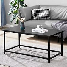 Black Coffee Table Simple Modern Coffee Tables Open Design Rectangular Minimalis - New York - US