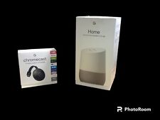 Bundle DEAL! Google Home Smart Assistant - White Slate (US) and Chromecast - Blk - Hugo - US