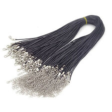 50Pcs Leather Wax Rope Cord Necklace Pendants DIY Chain String Jewellery Fashion