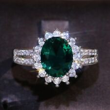 925 Silver Filled Ring Women Zircon fashion Wedding Engagement Jewelry Sz 6-10