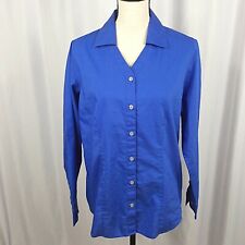 Callaway Golf Top Womens Size Medium Long Sleeve Button Down Blue