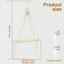 2Pcs Macrame Hanging Shelves Boho Macrame Wall Shelf Decorative Macrame BO - Toronto - Canada