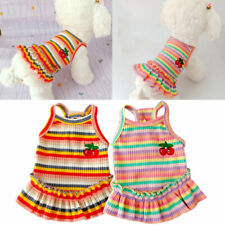 Cat Clothes Color Striped Cherry Princess Dress Pet ​Clothes Small Dog Clothes# - Toronto - Canada