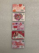 (5) STARBUCKS 2019-2023 HAPPY VALENTINE’S DAY GIFT CARDS ZERO VALUE