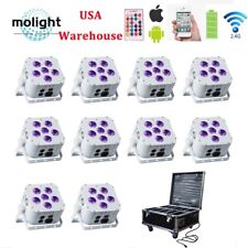 Wireless DMX LED Uplightings DJ Par 6*18w RGBWA UV Party Stage Wedding Uplights - Los Angeles - US