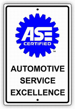 Wall Signs Notice Warning Sign Decor 12X16 Tin Metal Signs ASE Certified Automot