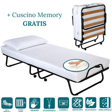 Brandina Pieghevole con Materasso Memory 80x190 H 12cm e Cuscino Gratis SCONTO!