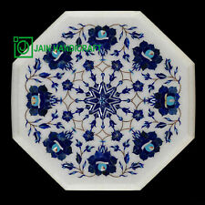 18'' Marble Table Top Coffee Center Corner Side Inlay blue lapis Malachite w84