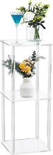 HMYHUM Acrylic Drink Table for Small Spaces, 10 Square, Clear - Des Moines - US"