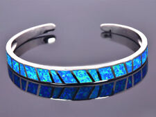 Kivony Fashion Fine Blue Fire Opal Bangles 925 Sterling Sliver Jewelry For Women