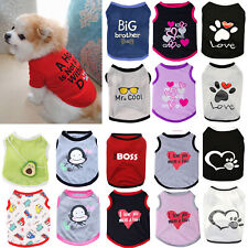 Cute Pet Dog Clothes T Shirt Small Cat Puppy Vest Apparel Wholesale XXS-XL □ - Toronto - Canada