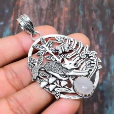 Rainbow Moonstone Gemstone Handmade Gift Jewelry Pendant 2.56 Q394"