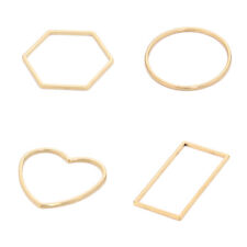 30X Raw Brass Geometric Hoop Earrings Charm Circle Ring Round Connectors Jewelry