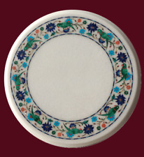 12 Marble Corner Table Top Floral Inlay Pietra dura inlay Home Decor"