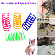 4/8/12/20PCS Cat Spring Toys Colorful Plastic Springs Cat Toy For Cat Kitten Pet - CN