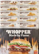 3 Sheets BURGER KING Coupons Exp. 09/15/2024