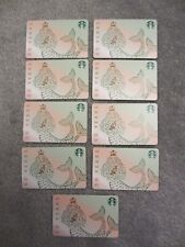 9 Starbucks 50 Years Anniversary Gift Cards Limited Edition New