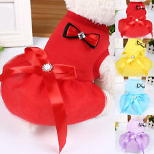 Small Pet Dog Cat Sweet Dress Puppy Bowknot Skirt Princess Soft Cotton Apparel↷ - Toronto - Canada