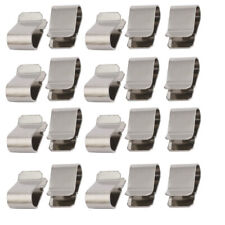 20pcs Stainless Steel Spring U Clip Silver Tone 21.4mm x 12mm - CN