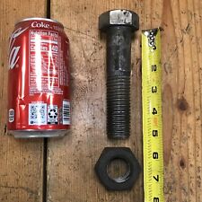LARGE HEX BOLT 1-1/8” x 5” w/ HEAVY HEX NUT, STEEL, 307A, NC 1-1/8-7 - Barrington - US