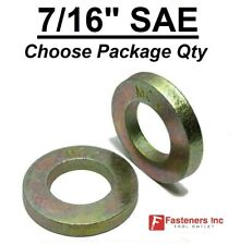 7/16 SAE Extra Thick Hardened Flat Washers Grade 8 Steel Zinc Yellow (Pick Qty) - Redding - US"
