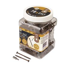 Deck Screws Jar #8 X 3 250 Count Brown Alloy Steel Tools Round Wood Project New - Atlanta - US"