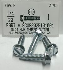 1/4-20x1 Hex Washer Head Slotted Thread Cutting Screws Type F Steel Zinc (15) - Detroit - US"
