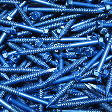 (1,000) 1/4 X 3-1/4" Hex Washer Head Masonry Concrete Screw Tapcon Anchor Blue - West Bend - US"