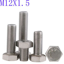 M12 - 1.5 Fine Thread 304 Stainless Steel Hex Cap Bolt / Screw DIN 933 Tap A2 - 光明区 - CN
