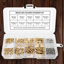 300pcs M2 Brass Standoff Kit Hex Column Spacer Screw Nut Assortment with Box - Arlington - US