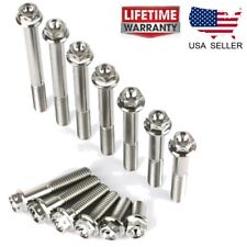 Titanium M8 Race Drill Bolts Hex Flange Head 10,15,20,25,30,35,40,45,50,55,60 mm - Irvine - US