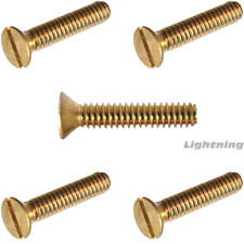 12-24 x 1-1/4 Solid Brass Machine Screws Flat Head Slotted Quantity 500 - West Hempstead - US"