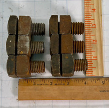 6 Vintage Nos Square Head Machine Bolts and Square Nuts 3/4 dia x 1 1/2" length - Colorado Springs - US"