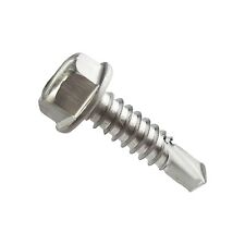 #8 Hex Washer Head Self Drilling Sheet Metal Tek Screws 410 Stainless Steel - West Hempstead - US
