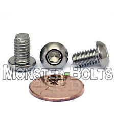 M6-1.0 x 10mm - Qty 10 - Stainless Steel Button Head Socket Cap Screws ISO 7380 - Gulf Breeze - US