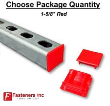 PVC Style Plastic RED End Caps Unistrut Channel 1-5/8'' X 1-5/8'' #EC-2R - Redding - US
