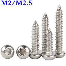 M2 M2.5 Stainless Steel Button Head Hex Socket Self Tapping Screws Wood Screws - CN