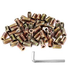 50 Pcs 1/4-20 Threaded Insert Wood Insert Nut Screw Inserts for Wood Threaded... - Oklahoma City - US