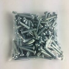 (Qty 100) #10-32 x 1 Phillips Pan Head Machine Screw Steel - Zinc Plated - Oceanside - US"