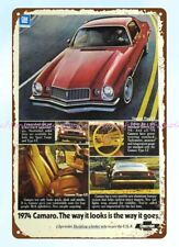 1974 automotive mancave car garage auto shop metal tin sign home decor