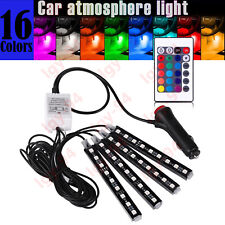 RGB Automotive Ambient Light Kit Under Dash Foot Well Seats Inside Lighting