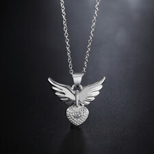 Fine 925 sterling Silver Necklace wing fly Jewelry Fashion women wedding
