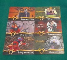 DISNEY GIFT CARDS 6× EVIL VILLAINS NO CASH VALUE