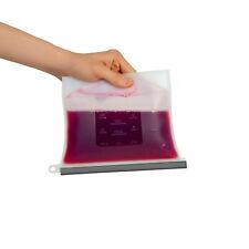 Reuseable silicone food storage bags,sous vide, freezer, 2 Large, USA seller
