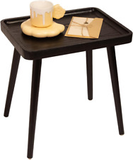 Black Side/End Table, Modern, Minimalist Wooden Small Accent Table with Natural - Mumbai - India
